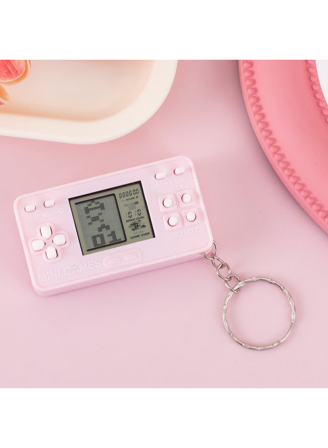Supply Of Tetris Game Mini Handheld Electronic Game Keychain Pendant Small Toys-Color:Macaron Powder  - Image 1