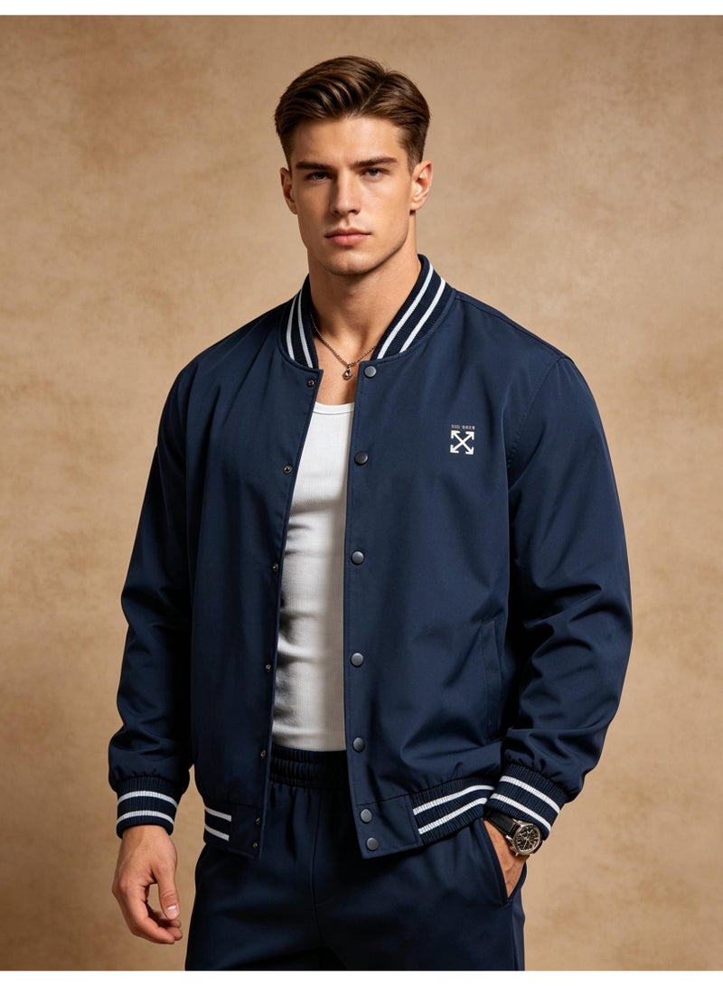 OFF-WHITE baseball uniform jacket for men and women - Image 1