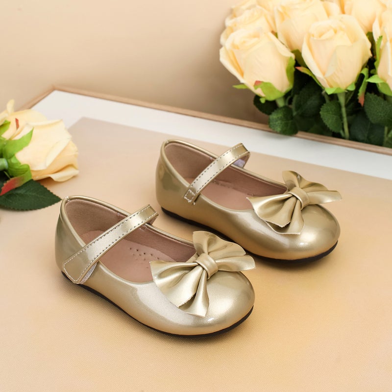 Toddler Shoes, Children'S Sweet Bow Shoes, Girls' Flat Versatile Princess Shoes, Baby Girl Leather Shoes - Image 3