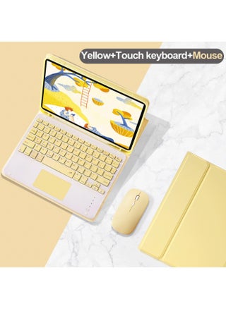 Batch For IPad10.2 Touch Bluetooth Keyboard Protective Case Air5 Pen Slot Leather Case Pro11 Tablet Case 9 Generation-Color:Yellow + Trackpad Keyboard + Bluetooth Mouse-Applicable Model:2022/2020ipad Air5/air4/10.9 - pzsku/Z50FC0CD8965070EE2208Z/45/1746209019/fd3637b2-bfc9-4d9f-85d0-718cc0a1950d
