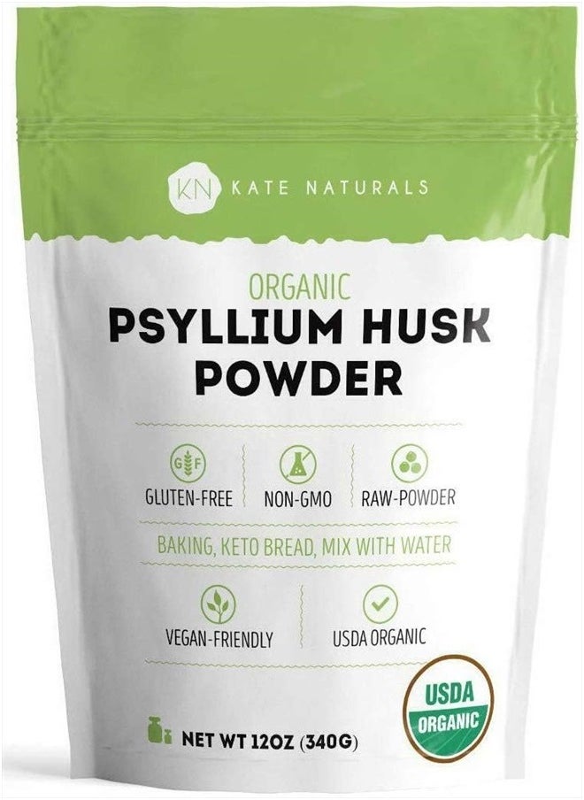 Kate Naturals Organic Psyllium Husk Powder, 12 oz  - Image 1