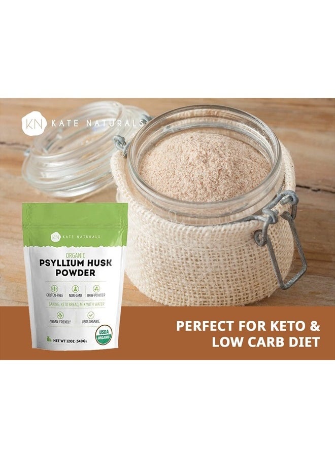 Kate Naturals Organic Psyllium Husk Powder, 12 oz  - Image 4