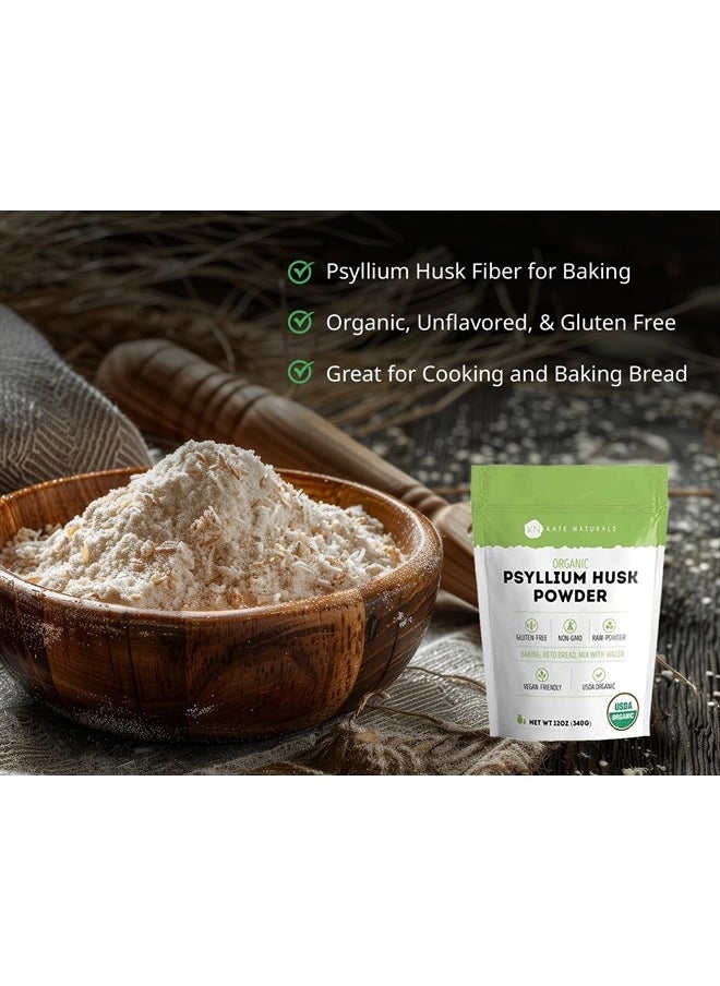 Kate Naturals Organic Psyllium Husk Powder, 12 oz  - Image 3