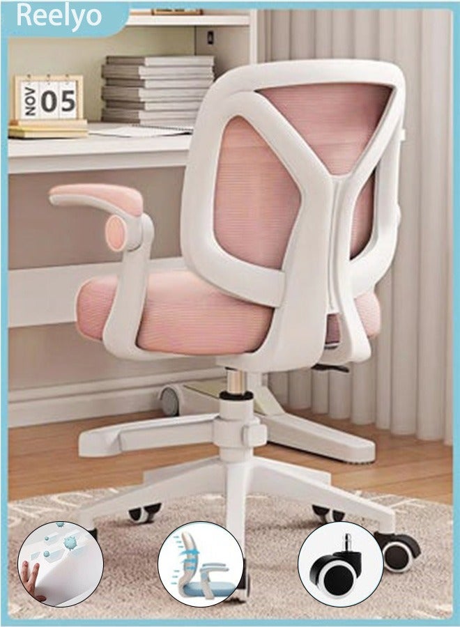 Reelyo Ergonomic Kids Desk Chair  Kids' Armchairs Computer Desk Chai  Child'S Children Student Study Office Computer Chair Ergonomic Low-Back Mesh Rolling Work Swivel Chairs Adjustable Seat Height Sit-Locking Casters Swivel Type - Image 1