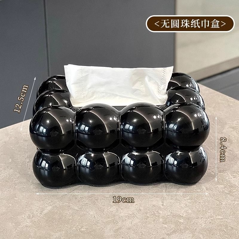 صندوق مناديل قطنية بتصميم عصري للفتيات بألوان عالية، صندوق ورق بأسلوب نوردك، صندوق تخزين لطاولة القهوة في غرفة المعيشة، أسلوب كريمي وأسود