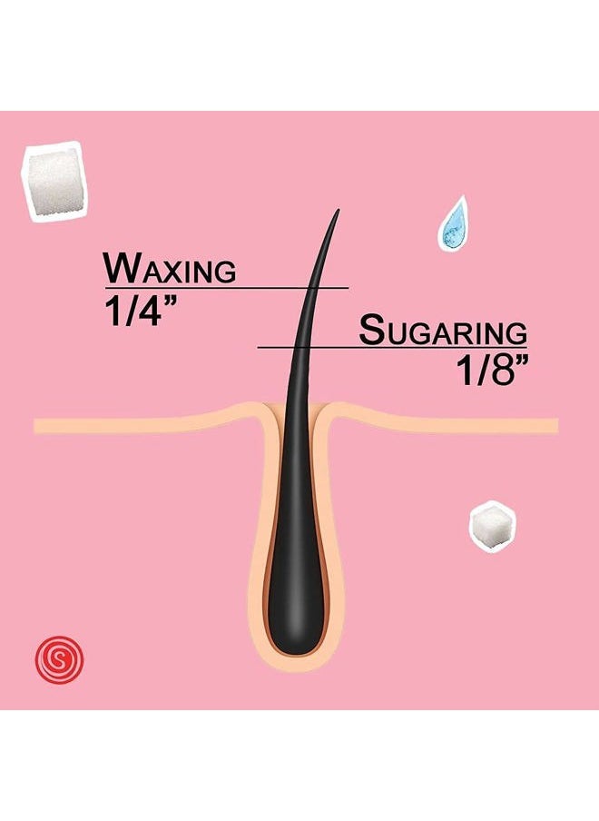 Sugaring NYC - Sugaring Paste personal size for Bikini, Brazilian, Legs, Arms Sugaring hair removal + Anti-ingrown hair solution with roller applicator and sugaring card applicator - Image 1