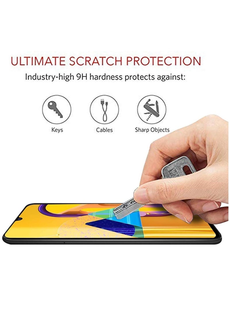 ELTRAZONE Screen Guard for Samsung Galaxy M30s / M30 / M31 / M21 / A30 / A30s / A50 / A50s Tempered Glass Screen Protector Full Glue  - Image 3