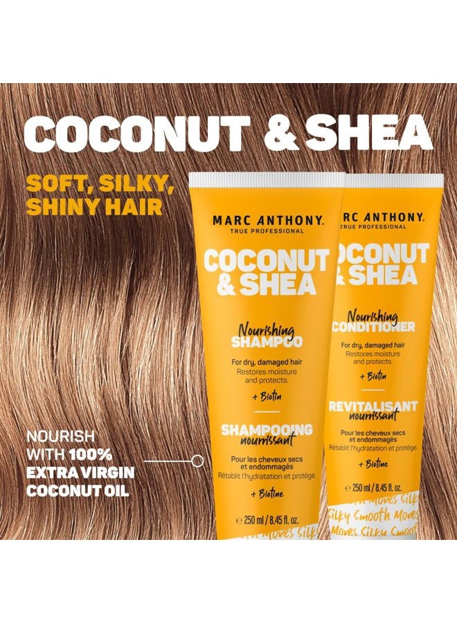 MARC ANTHONY Volumizing Shampoo and Conditioner Set with Coconut Oil & Shea Butter - Nourishing & Hydrating Haircare Infused with Biotin for Dry & Damaged Hair - Restore Moisture & Protects Hair - Image 4