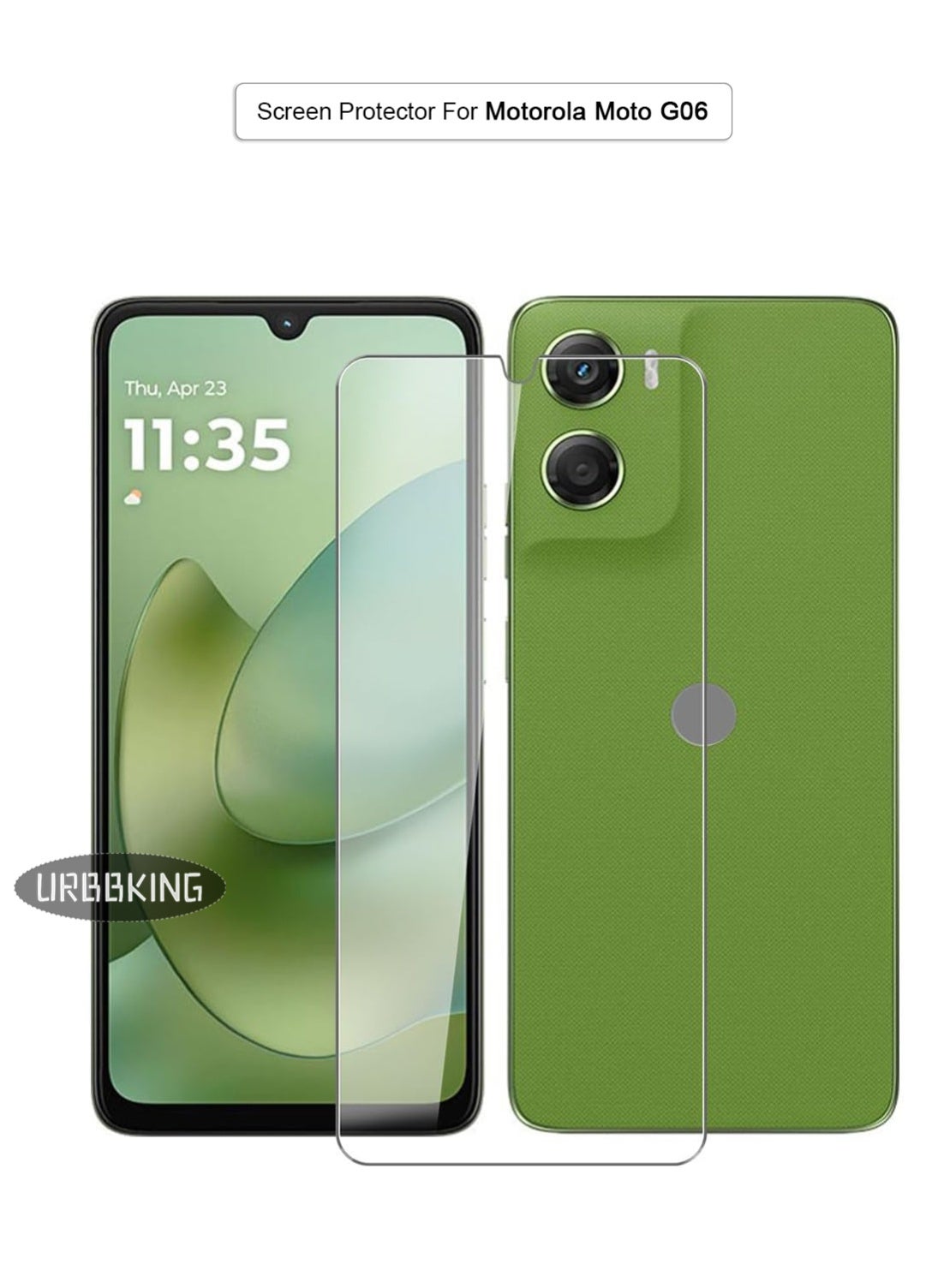 urbbking Urbbking anti-scratch Full Coverage Tempered Glass Screen Protector For Motorola Moto G06 Z50FC416DB0A0CEC1C6CCZ