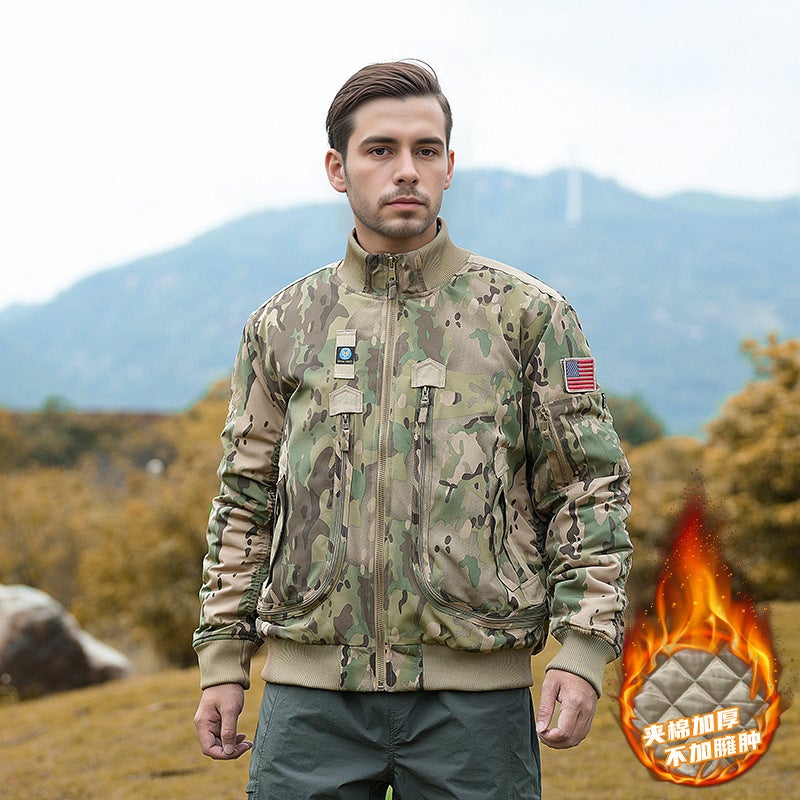 Winter Cotton Clothes Men'S Camouflage Coat Outdoor Loose Tactical Jacket Military Wind Cold-Proof Workwear Baseball Coat - Image 2