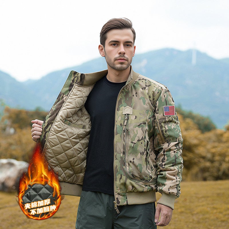 Winter Cotton Clothes Men'S Camouflage Coat Outdoor Loose Tactical Jacket Military Wind Cold-Proof Workwear Baseball Coat - Image 3