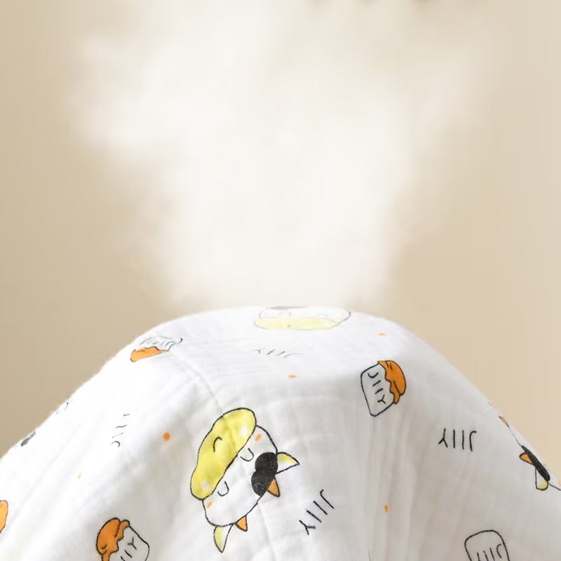 Gauze Bath Towel 110*110Cm Newborn Baby Class A Cotton Coated Children'S High Density Six-Layer Gauze Children'S Quilt Blanket - Image 5