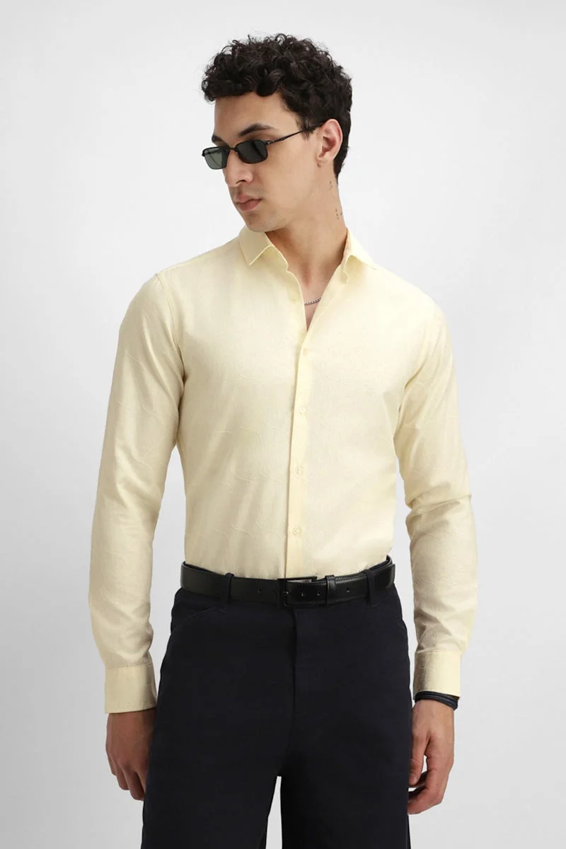 SNITCH Textured Slim Fit Shirt