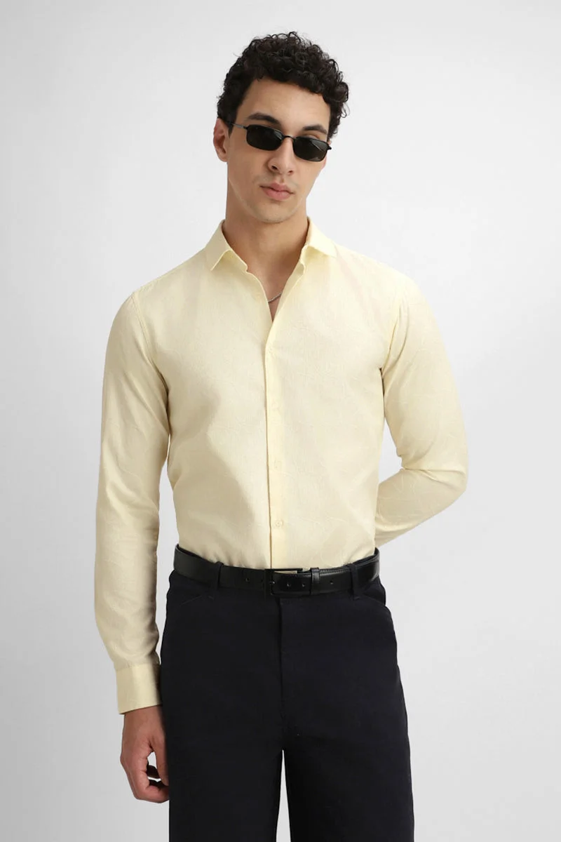 SNITCH Textured Slim Fit Shirt