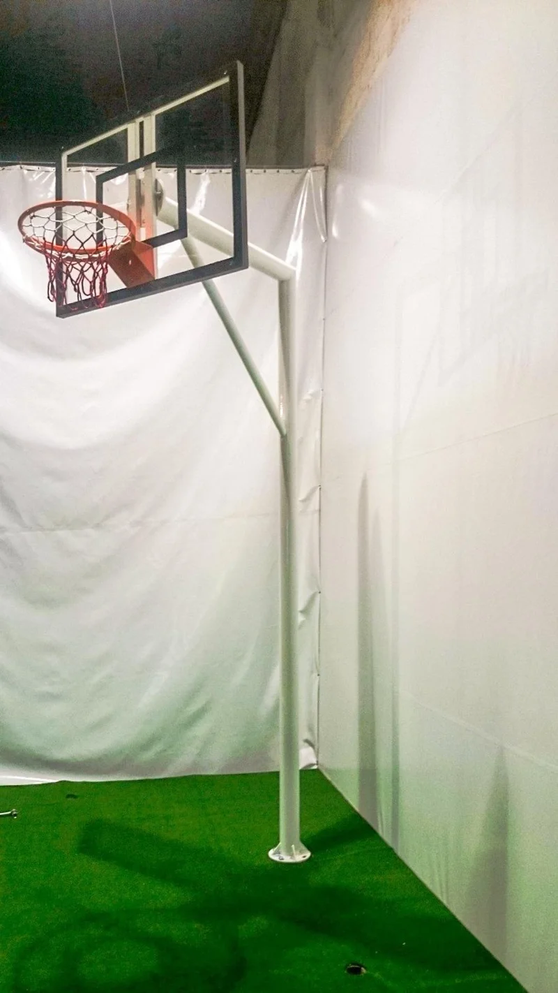 adelinspor Standard Basketball Hoop Spring Hoop 90*120 10 mm Glass Backboard