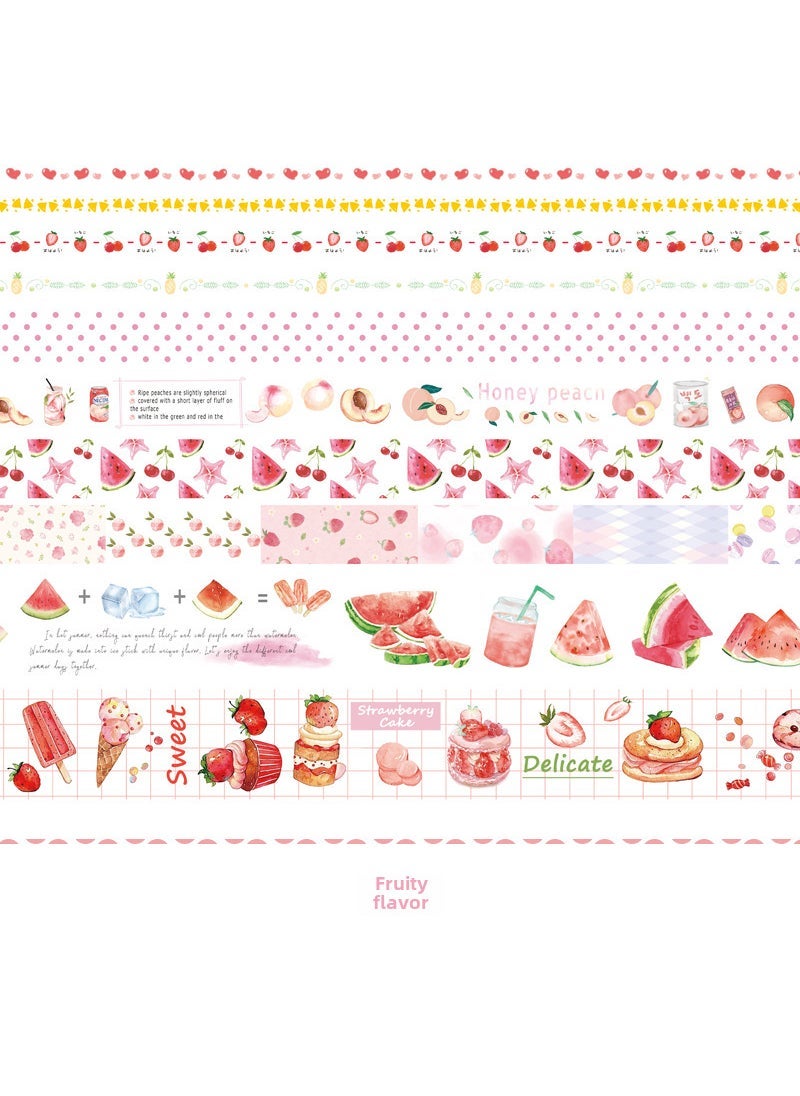 Generic AGUGU Retro Washi Tape Set for Journaling Fruity 