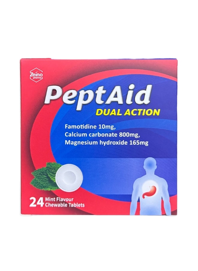 Zeino Pharma Peptaid Dual Action, 24 Chewable Tablets 