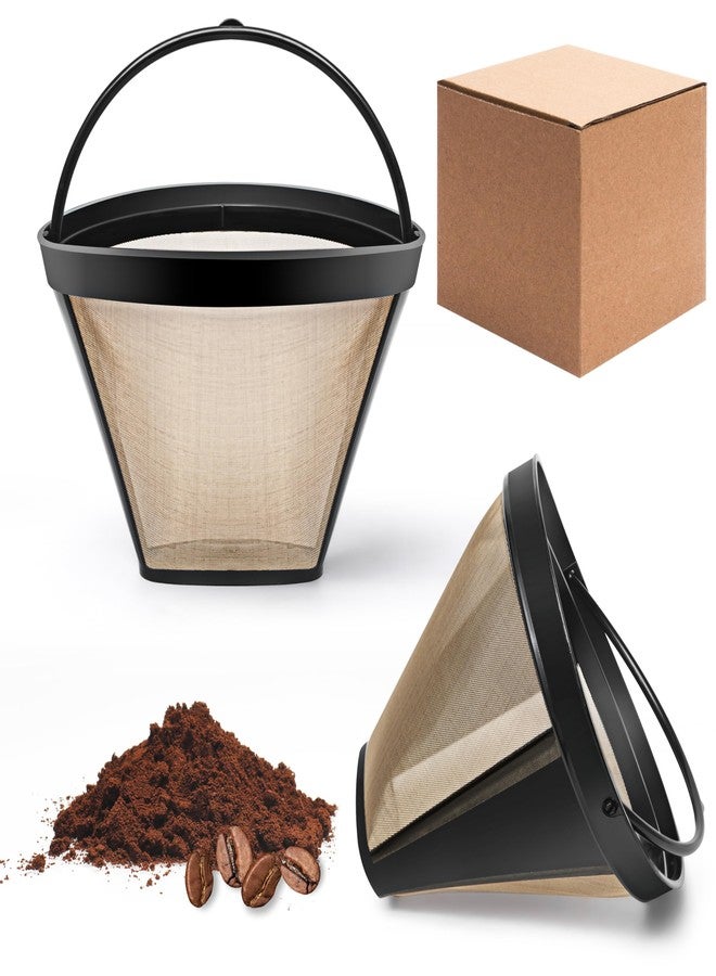 BRENSTEN Reusable #4 Cone Coffee Filter Basket for Ninja Coffee Makers - 2 Pack Permanent Replacement Accessories for Ninja Coffee Brewers - Image 1