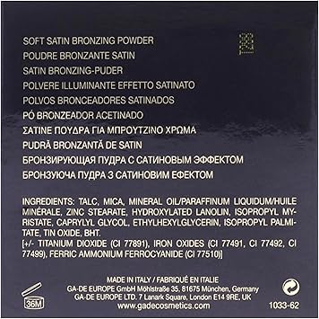 GA-DE GADE Idyllic Soft Satin Bronzing Powder 62 Velvety Contour Makeup Smooth and Creamy Bronzer Makeup Blends Effortlessly and Evenly 049 oz - Image 4