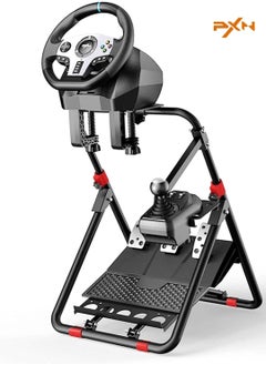 PXN-A9 Racing Steering Wheel Stand for with Gear/Shifter Mount Folding Bracket Tilt-Adjustable Racing Stand (Racing Wheel NOT Included)