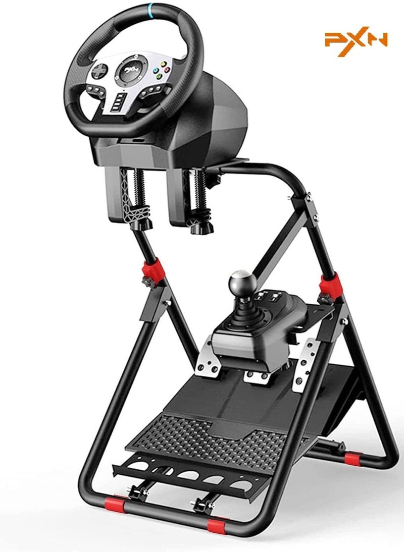 PXN - PXN-A9 Racing Steering Wheel Stand for with Gear/Shifter Mount Folding Bracket Tilt-Adjustable Racing Stand (Racing Wheel NOT Included) - Image 1