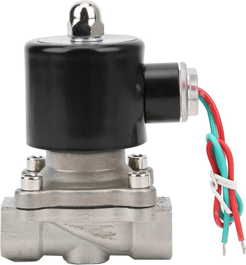 AC 110V 3/8 Inch Solenoid Valve, Direct Acting Normally Closed, Industrial Grade 304 Stainless Steel for Water, Air, Oil, and Neutral Gases, 1MPa Max Pressure, 80 Degree C Max (DC12V) - Image 5