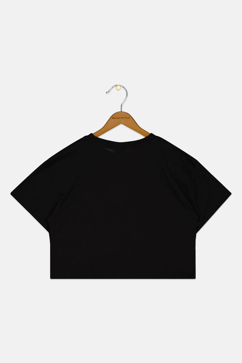 PUMA تي شيرت قصير الأكمام للفتيات، خارجي، أسود - Image 2