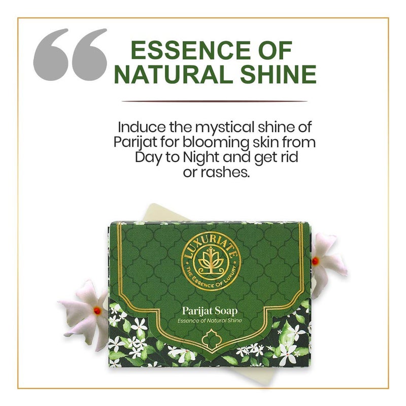 LUXURIATE Parijat Soap (125gm Pack of 3) | Luxury Premium Soap | Natural Soap | Handmade Organic Soap | Paraben & Chemical Free | Bath Soap for Men Women - Image 3