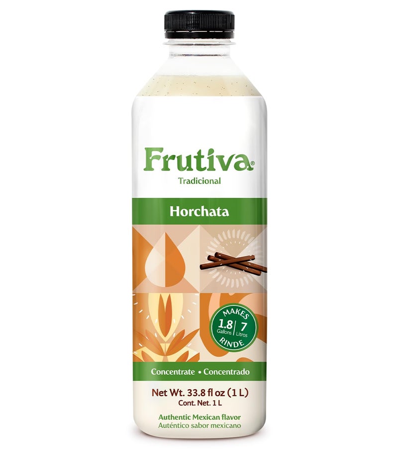 Frutiva Authentic Horchata Drink Mix | Made in Mexico with Cane Sugar, Oats & Cinnamon | Aguas Frescas Concentrate Makes 2.6 Gallons | No High Fructose Corn Syrup | Perfect for Drinks, Desserts & More - Image 1