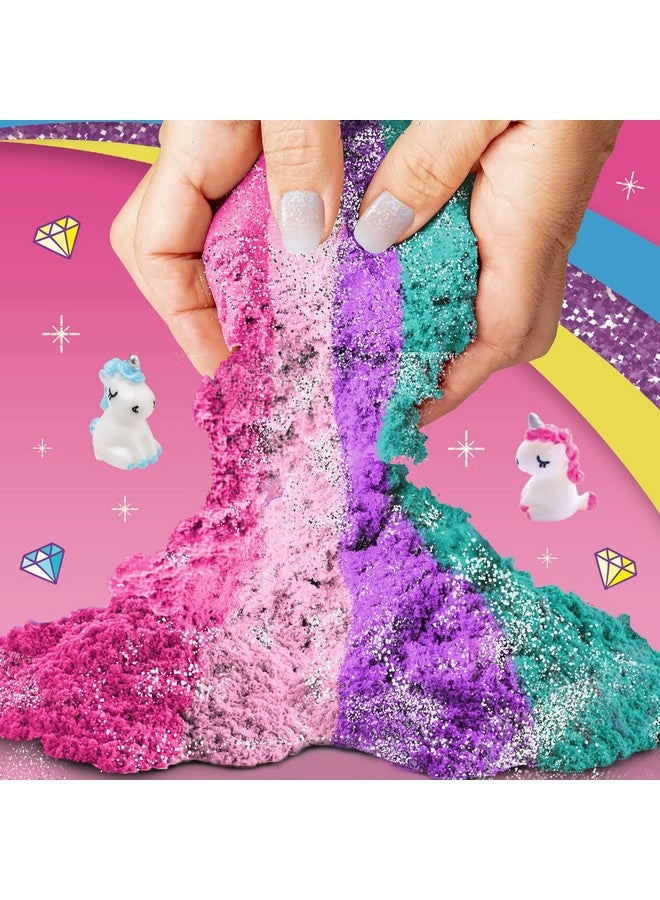 GirlZone Unicorn Sensory Bin Kingdom Sand Art Kit, 2lbs Moldable Colored Sand, 7 Tools for Kids, Rainbow Sand, Imaginative Playtime, Sensory Fun, Ideal Birthday & Holiday Gifts for Girls on Easter - Image 5