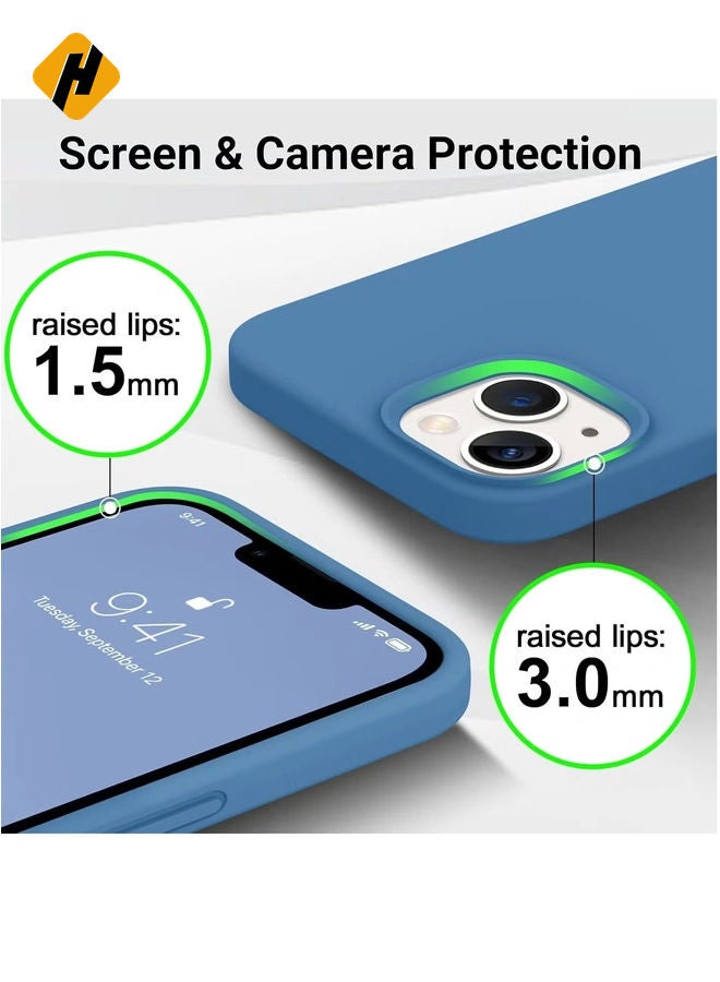 HuHa Silicone Case Designed Compatible With iPhone 13 Plus Case, Ultra Slim Shockproof Protective Liquid Silicone Phone Case with Soft Microfiber Lining Anti-Scratch Lightweight - Image 4
