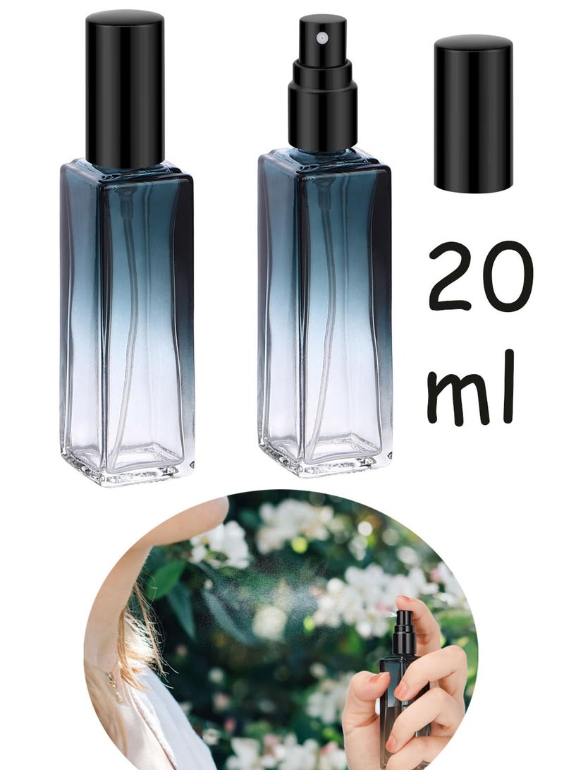 20ML Travel Perfume Atomizer, 2pcs Portable Perfume Bottles Refillable, Empty Glass Spray Bottles for Dispensing Cologne Toiletries, Fine Mist Sample Bottle Sprayer for Traveling Outgoing - Image 1
