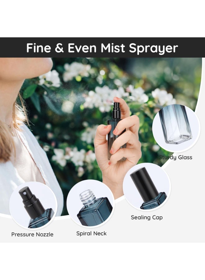 20ML Travel Perfume Atomizer, 2pcs Portable Perfume Bottles Refillable, Empty Glass Spray Bottles for Dispensing Cologne Toiletries, Fine Mist Sample Bottle Sprayer for Traveling Outgoing - Image 2
