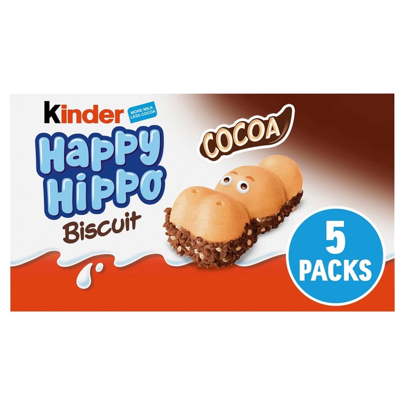 كيندر Kinder Happy Hippo Milk & Cocoa Cream Biscuits - Image 1