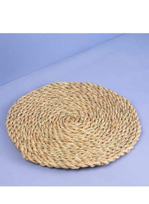 Large Wicker Placemats, Handmade Water Lily Placemats for Hot Plates, Insulated Hot Pads, Round Placemats for Kitchen