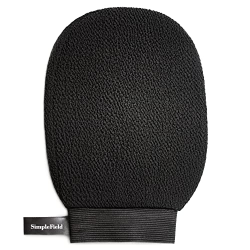 SimpleField Korean Exfoliating Mitt for Remove Dead Skin 100 Viscose Deep Kessa Exfoliating Glove for Body Scrub Keratosis Pilaris and Self Tanning Removal Easily Smooth Skin Surface 1 Piece