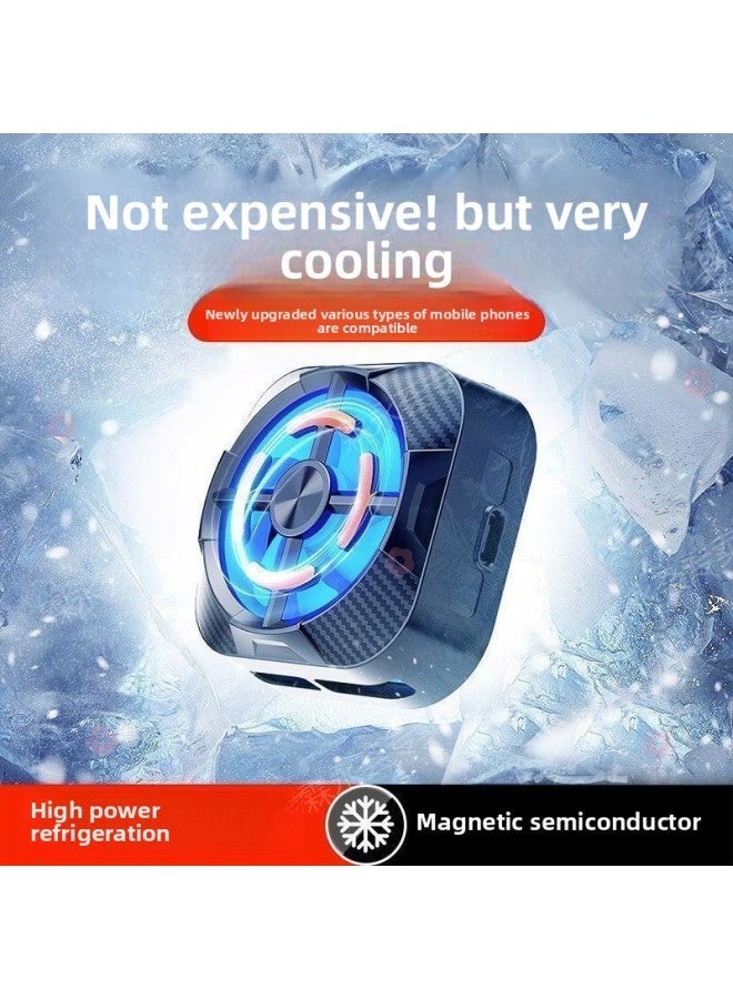 Flat-panel Electric Competition Chicken Game Mobile Phone Radiator Magnetic Semiconductor Refrigeration Cooling Icing High Power Close-Colour:Blue Ice 【superconducting Back Clip Model】 Refrigeration - Image 3