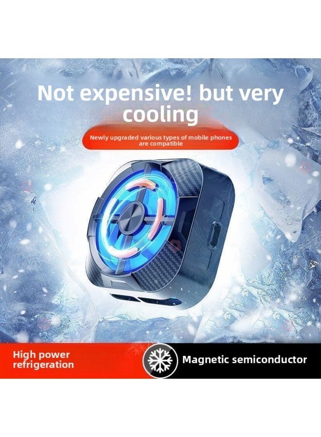Flat-panel Electric Competition Chicken Game Mobile Phone Radiator Magnetic Semiconductor Refrigeration Cooling Icing High Power Close-Colour:Blue Ice 【superconducting Back Clip Model】 Refrigeration - Image 4