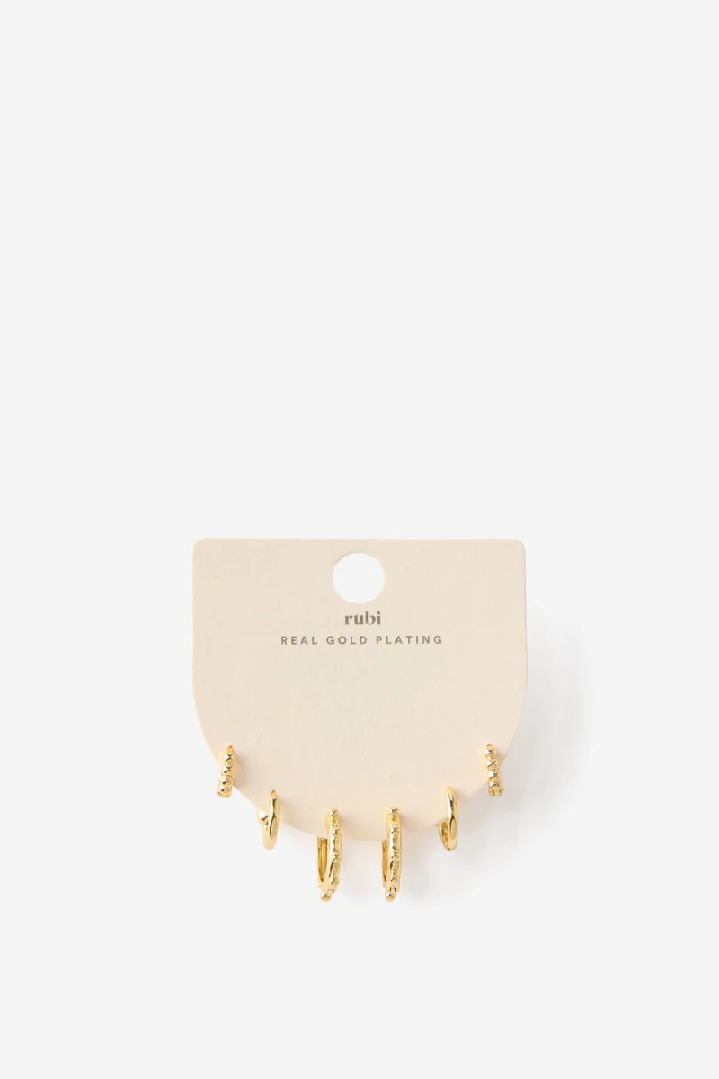 روبي 3Pk Mid Earring