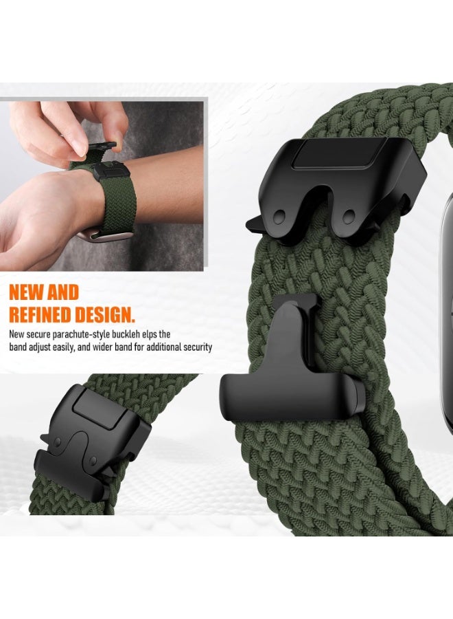 Braided Band Compatible with Apple Watch Ultra 1/2 49mm 46mm 45mm 44mm 42mm for Women Men Made of Breathable Polyester,Parachute Style Buckle Straps for iWatch SE Series 10 9 8 7 6 5 4 3 2 1 SE  - Image 3