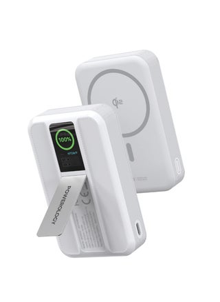 White - Vision 10000mAh Power Bank - Kickstand