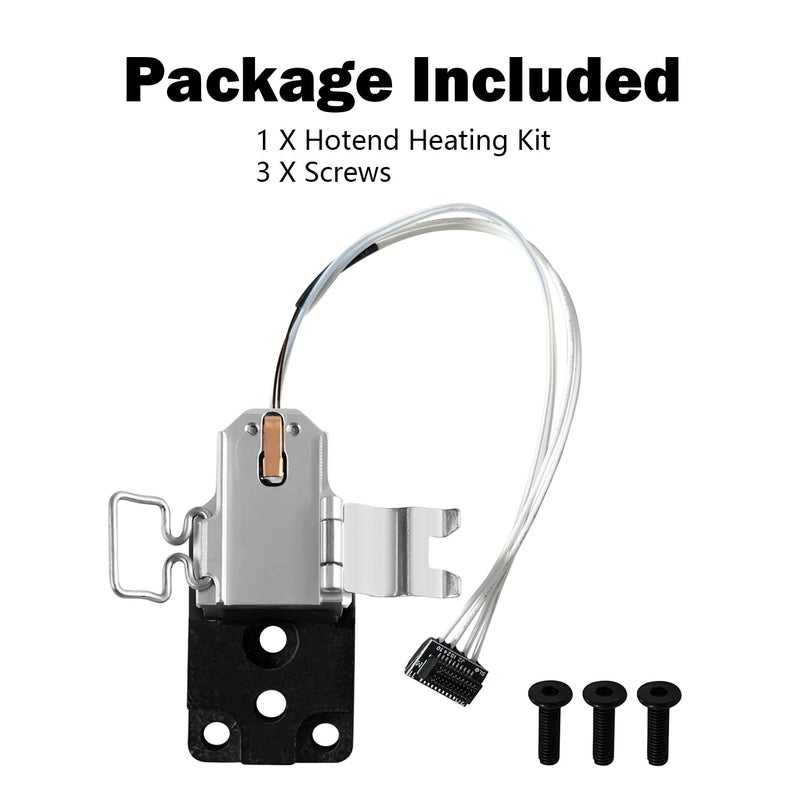 HzdaDeve مجموعة تجميع تسخين HzdaDeve لمكون تسخين A1 Mini/A1 Hot End مع خرطوشة سخان ومستشعر درجة حرارة ثيرمستور وقاعدة عازلة للحرارة لمشابك طابعة Bambu Lab 3D - Image 2