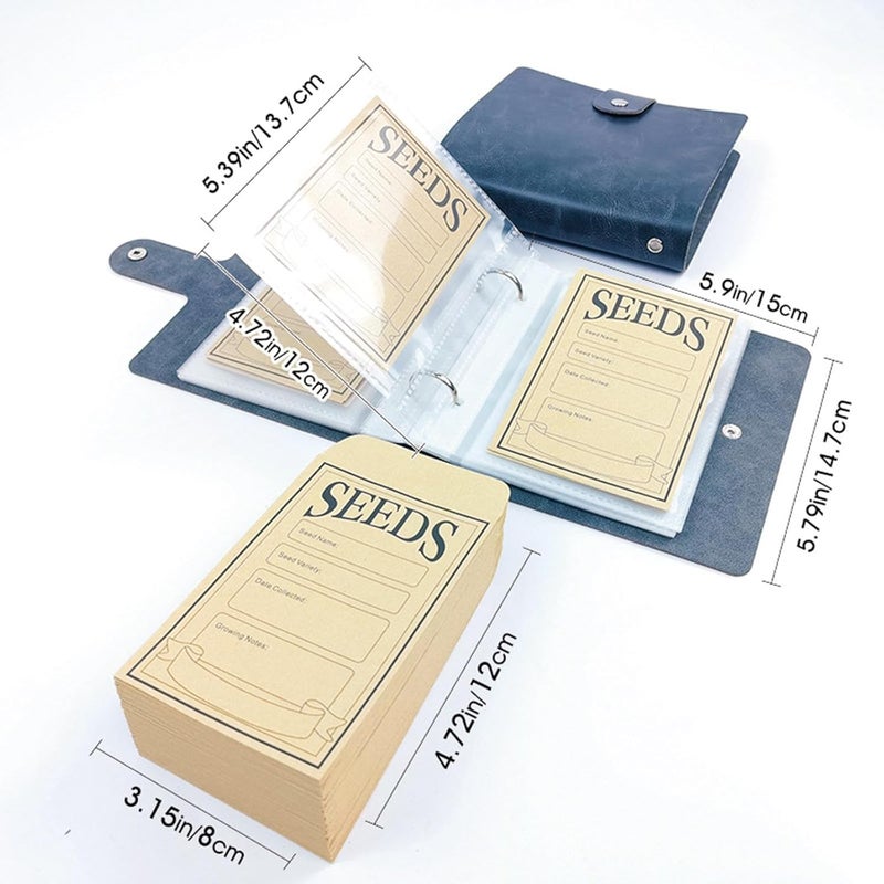Generic Grain Organizer Binder Grain Packets Elegant 25 Inner Page Bags Sheet Protectors Samples Bags for Vegetable Plants, Black - Image 5