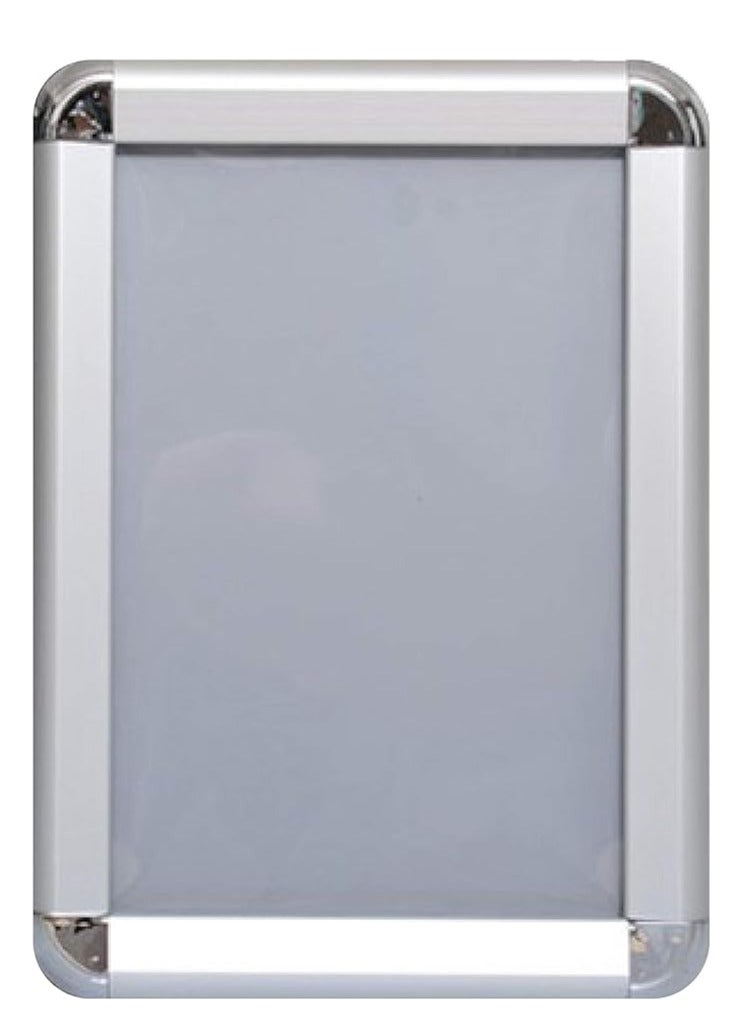 A4 Size Snap Frame Chrome Corner Silver - Image 1
