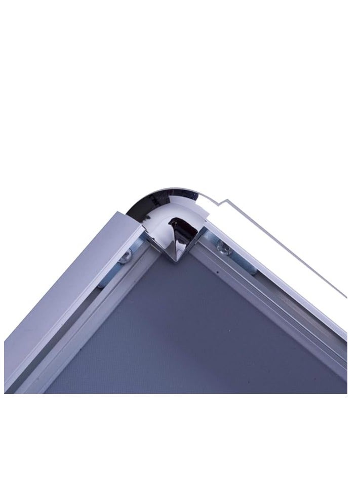 A4 Size Snap Frame Chrome Corner Silver - Image 2