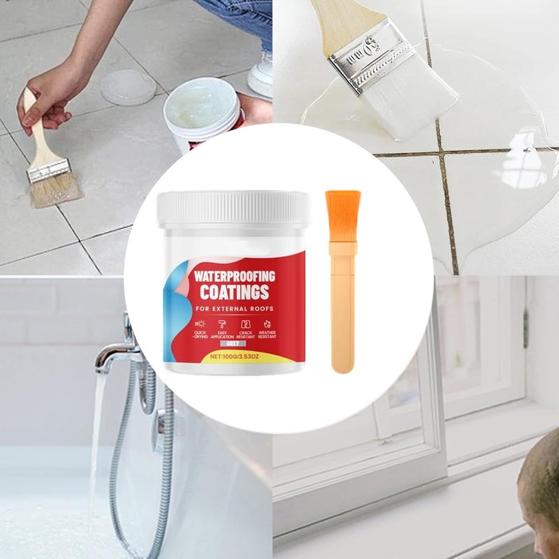 طلاء سائل رمادي شفاف مقاوم للماء حاجز لاصق مرن مانع للتسرب للحمامات الأسطح الجدران - Image 5