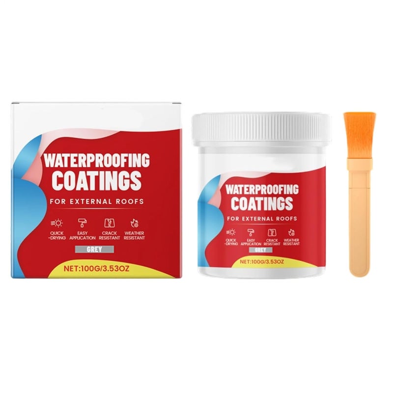 طلاء سائل رمادي شفاف مقاوم للماء حاجز لاصق مرن مانع للتسرب للحمامات الأسطح الجدران - Image 2