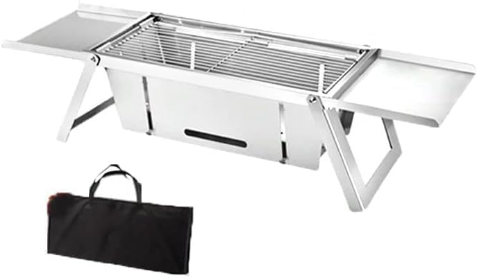 VATTU VATTU Camping Charcoal Grill Portable BBQ Grill Stainless Steel Wood Burning Grill with Carrying Bag Folding Small Grills For Outdoor Barbecues Traveling Picnics GardenBeach Party - Image 1