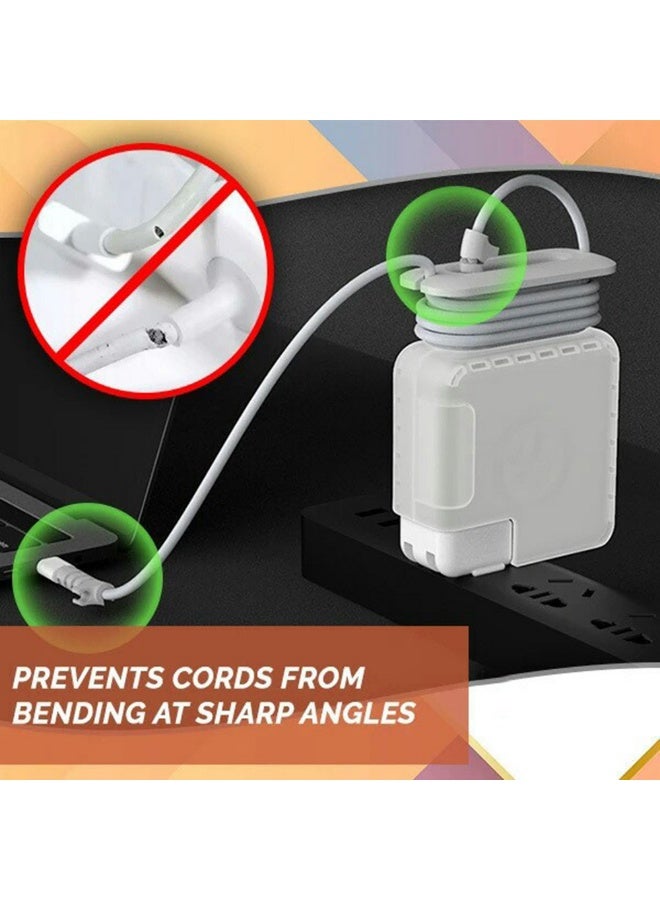 WinCheer منظم أسلاك متوافق مع شاحن Macbook Pro، حقيبة واقية لمحول الطاقة Magsafe USB-C، كابل شحن Mac، ملف أسلاك لإدارة الكابلات، للسفر، الكمبيوتر المحمول، ملحقات Mac - Image 2