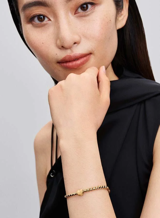 PANDORA Gold Textured Heart Mini Charm for Women | Best Price UAE